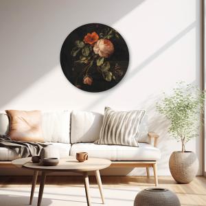 Muurcirkel Stilleven met rozen