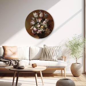 Muurcirkel Stilleven met bloemen