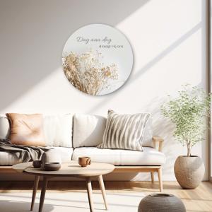 Muurcirkel met bijbeltekst - Dag aan dag draagt Hij ons