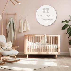 Muurcirkel met bijbeltekst - Laat de kinderkens tot Mij komen, en verhindert ze niet - Marcus 10: 14b (Statenvertaling - SV)