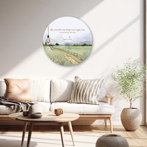 Muurcirkel met bijbeltekst - Uw woord is een lamp voor mijn voet, en een licht op mijn pad - Psalm 119: 105 (Statenvertaling - SV)