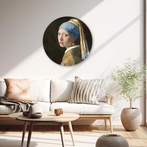 Muurcirkel Meisje met de parel - Johannes Vermeer