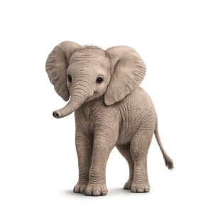 Muurcirkel schattige Olifant (Olifantje)