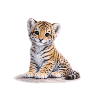 Muurcirkel schattige Tijger (welp)