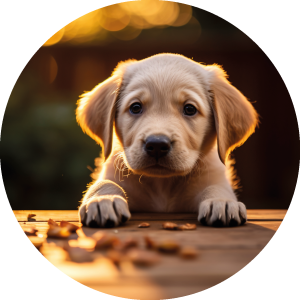 Muurcirkel Puppy labrador beige