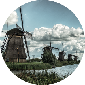 Muurcirkel Landschap Molens Kinderdijk