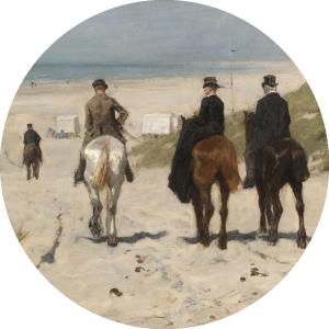 Muurcirkel Morgenrit langs het strand