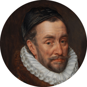 Muurcirkel Portret van Willem 1, van Oranje