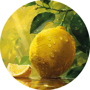 Muurcirkel Stilleven citroen