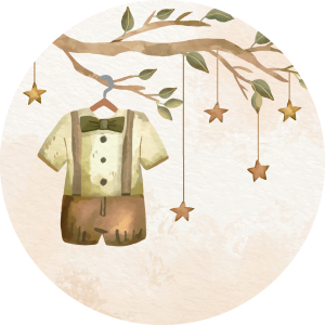 Muurcirkel Kledingpakje jongen - baby