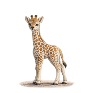 Muurcirkel schattige Giraffe (staand)